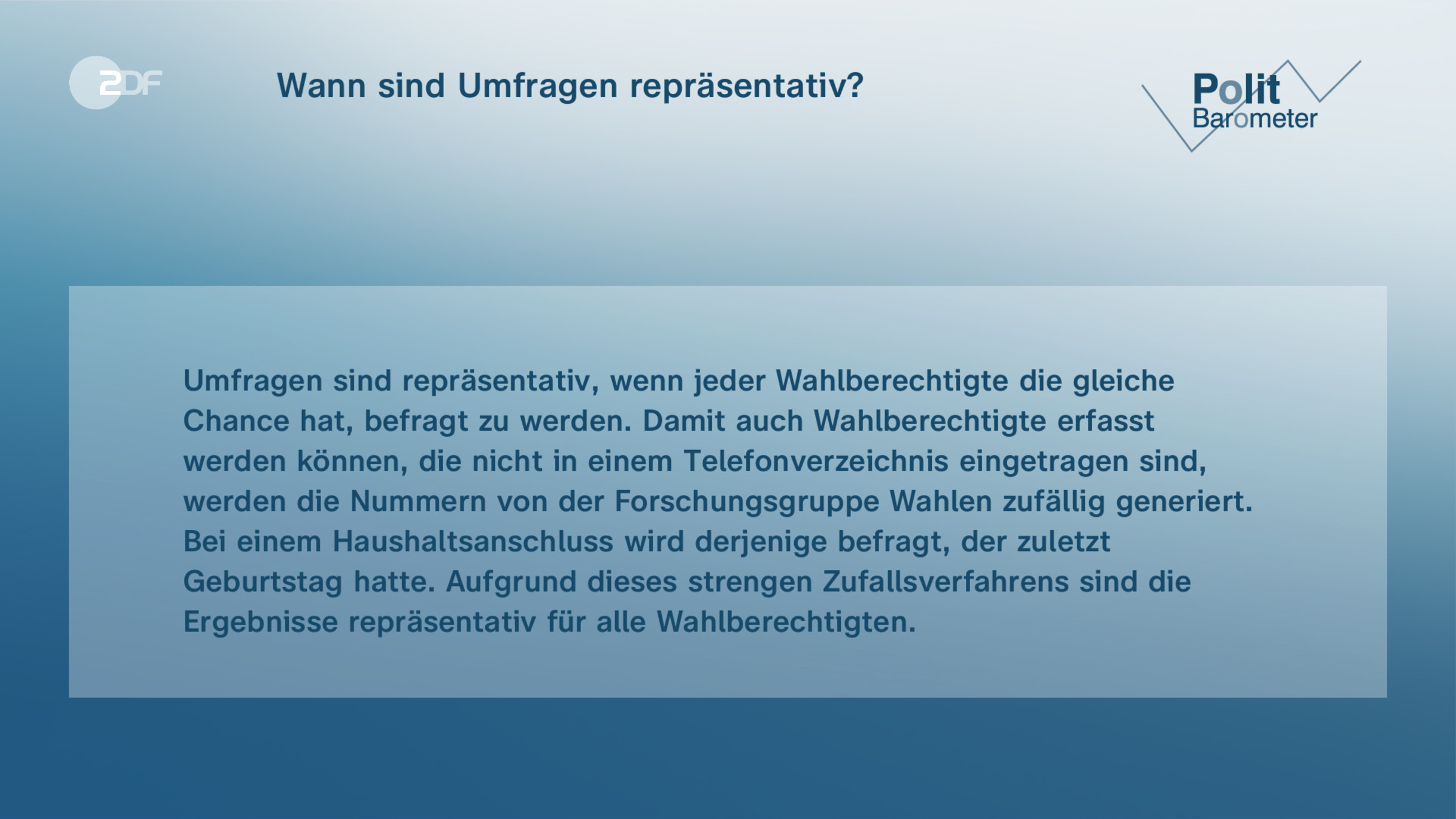Wann sind Umfragen repräsentativ?
