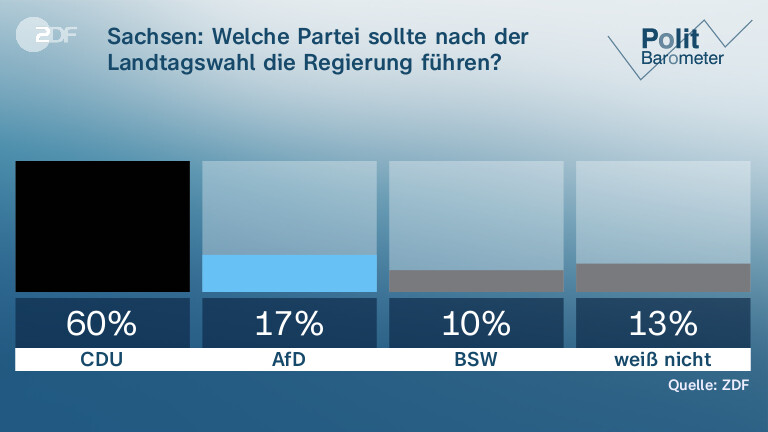 Sachsen: Welche Partei sollte nach der Landtagswahl die Regierung führen?
