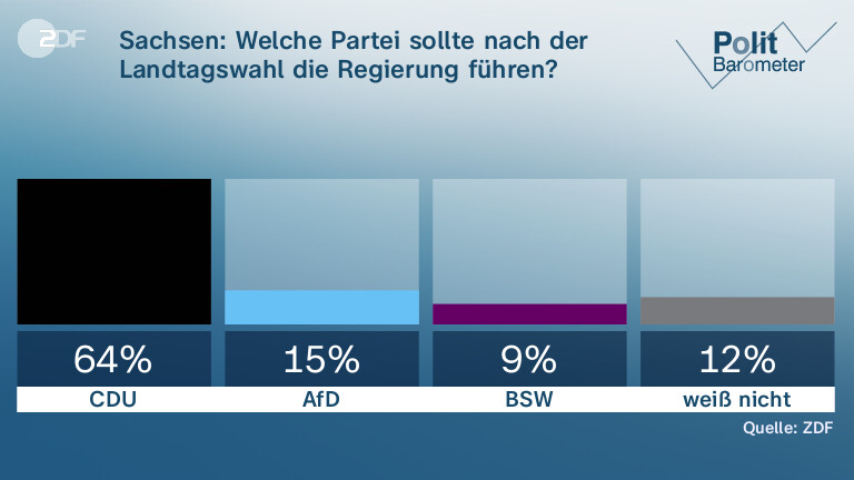 Sachsen: Welche Partei sollte nach der Landtagswahl die Regierung führen?
