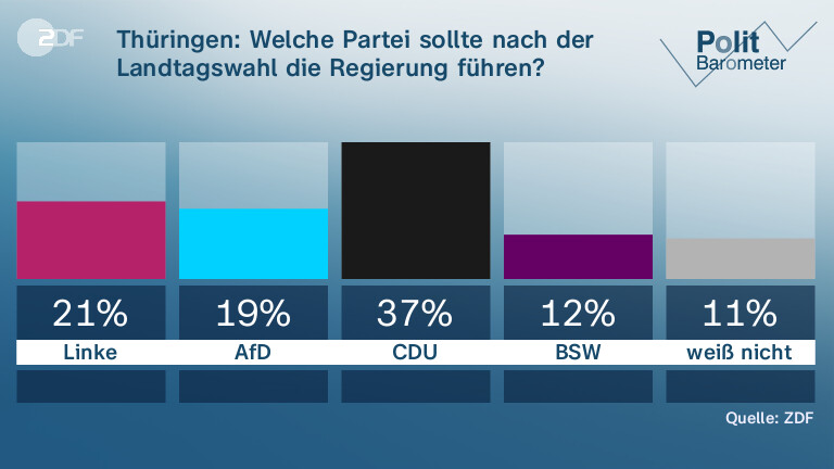 Thüringen: Welche Partei sollte nach der Landtagswahl die Regierung führen?