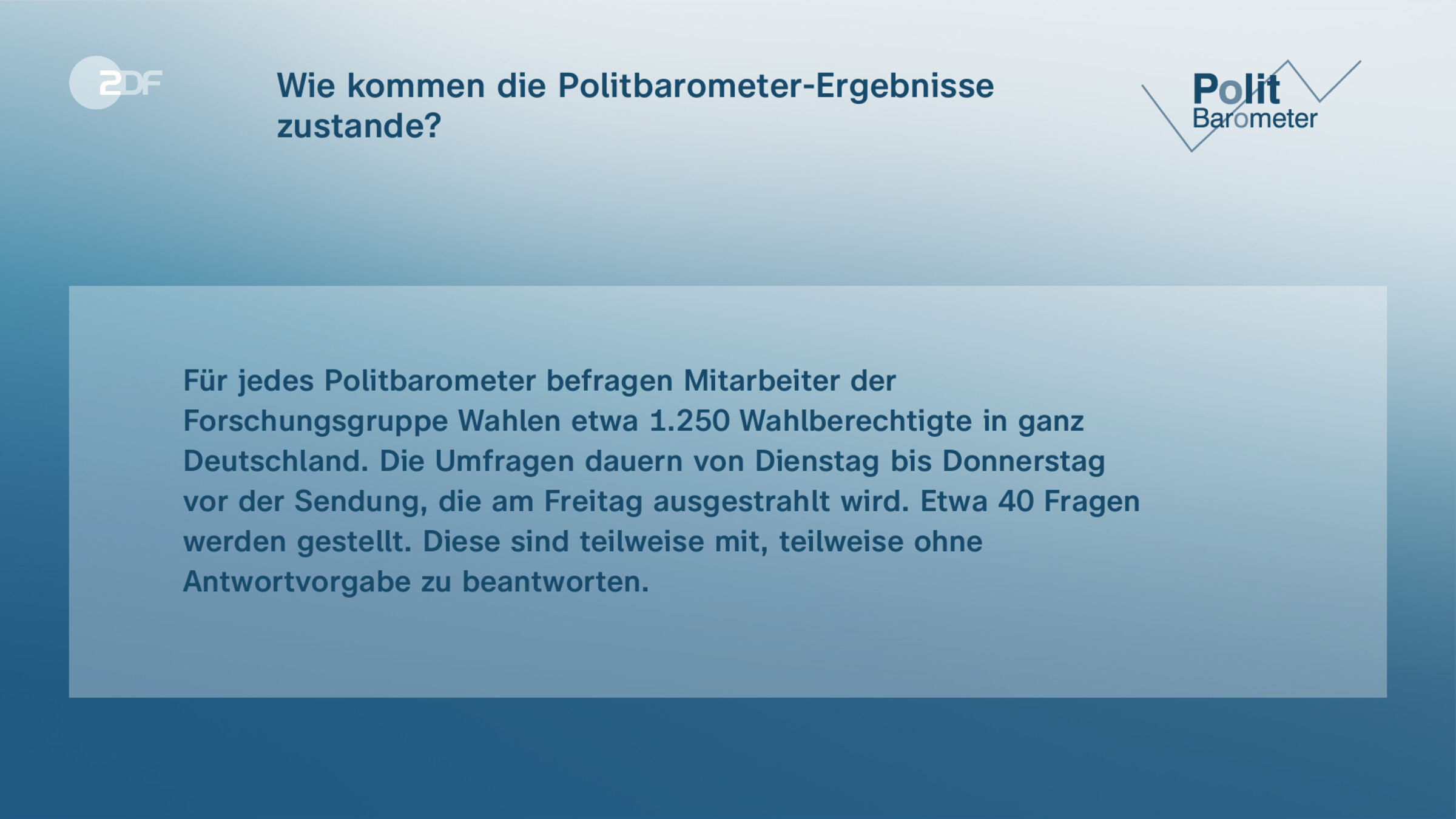 Wie kommen die Politbarometer-Ergebnisse zustande?