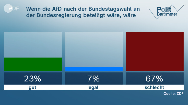 Wenn die AfD nach der Bundestagswahl an der Bundesregierung beteiligt wäre, wäre das ...