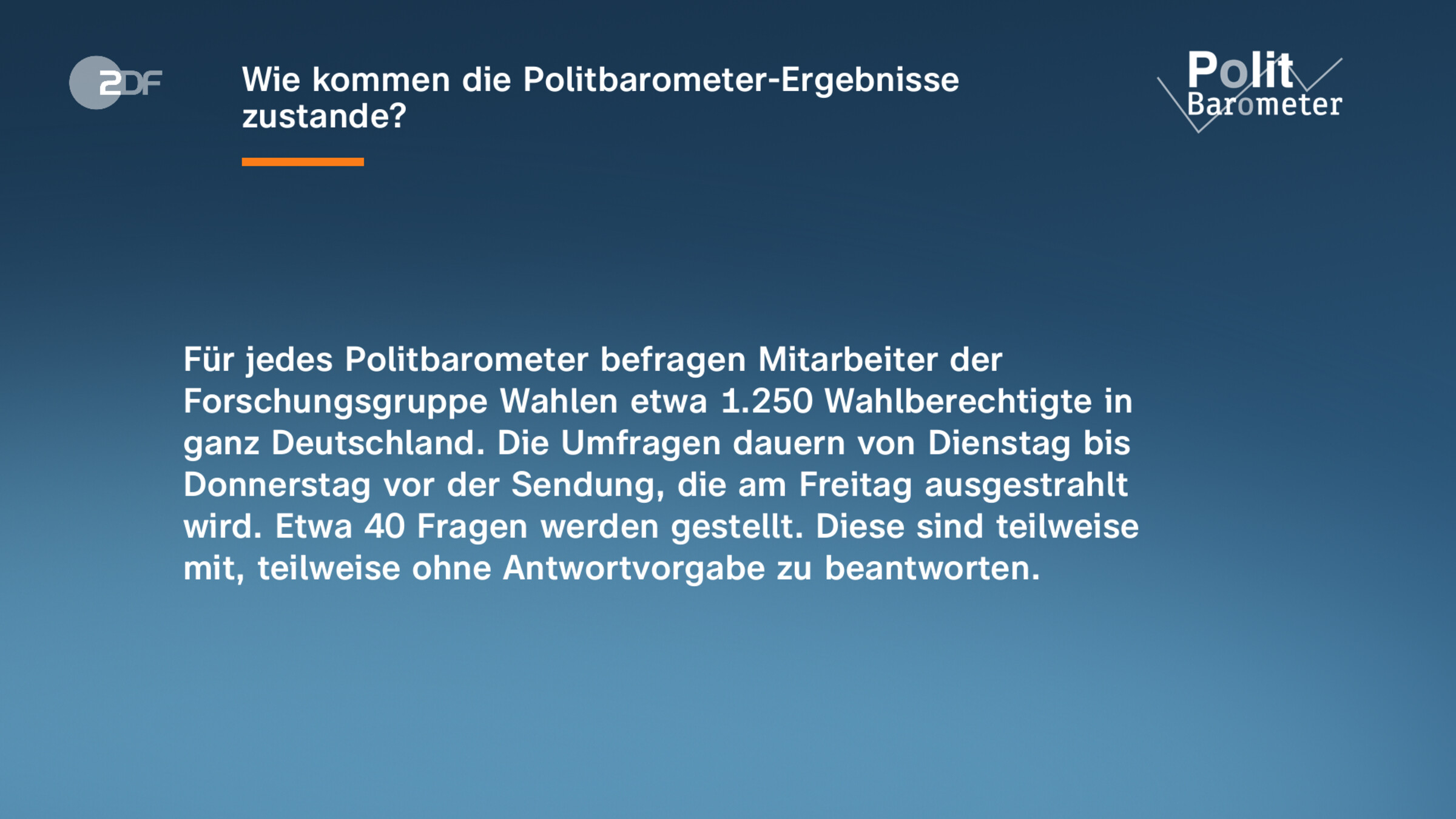 Wie kommen die Politbarometer-Ergebnisse zustande?