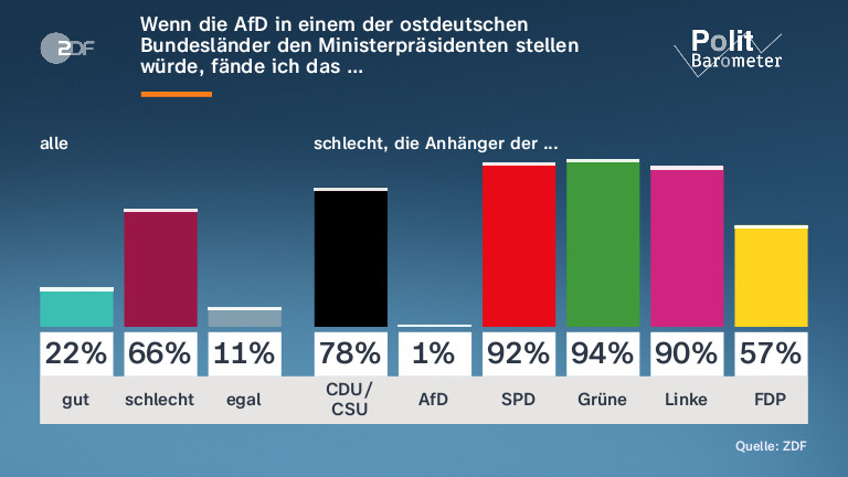 Wenn die AfD in einem der ostdeutschen Bundesländer den Ministerpräsidenten stellen würde, fände ich das …